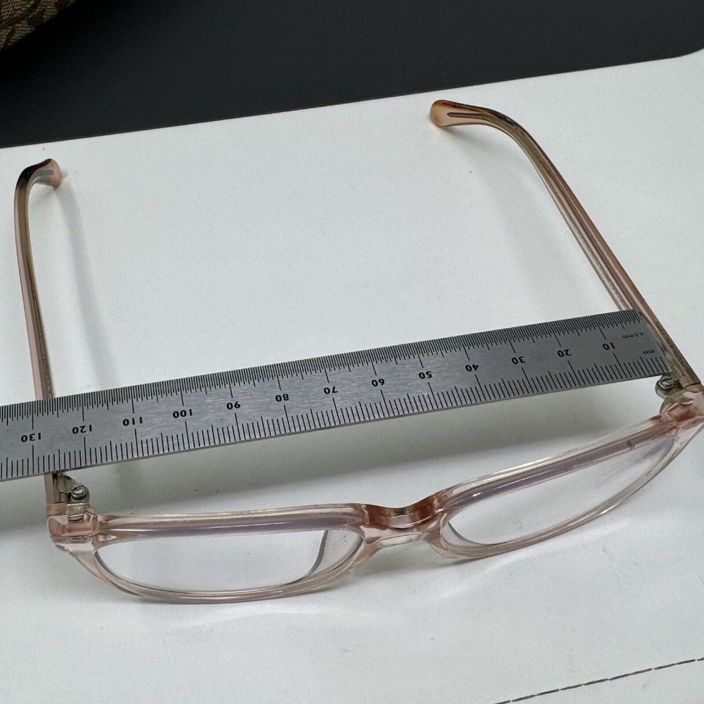 COACH HC6139U 5556 Transparent Pink Rectangle Women's 53 mm Eyeglasses - Picture 11 of 14